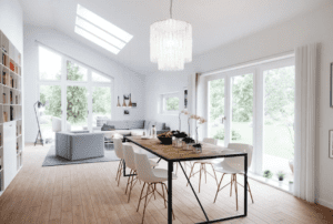 woonkamer voorbeeld SIP-woning / prefab woning type 15